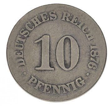 Germany 10 pfennigs 1876 F-VF Out of circulation