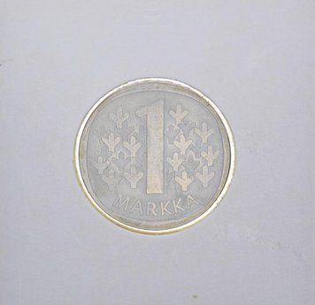 Монета Фінляндія 1 марку 1966 F-VF Срібло М10972 фото