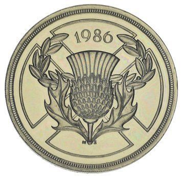 Монета Великобританія 2 фунти 1986 AU-UNC М21379 фото