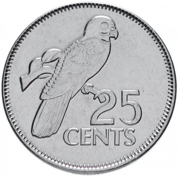 Seychelles 25 cents 2007-2012 UNC (KM # 49a)