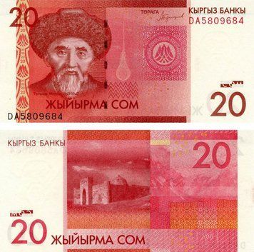 Banknote Kyrgyzstan 20 KGS 2016 (2019) UNC (Pnew)