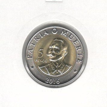 Cuba 5 pesos 2016 UNC