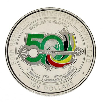 Guyana 100 dollars 2020 UNC Commemorative - 50 Years of the Republic