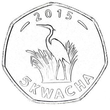 Малаві 5 квача 2015 UNC Птах Чапля М12492 фото