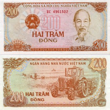 Vietnam 200 dong 1987 UNC (P100)