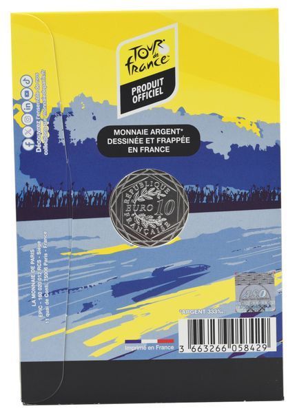 Coin France 10 Euro 2025 Silver UNC Sports - Cycling Tour de France