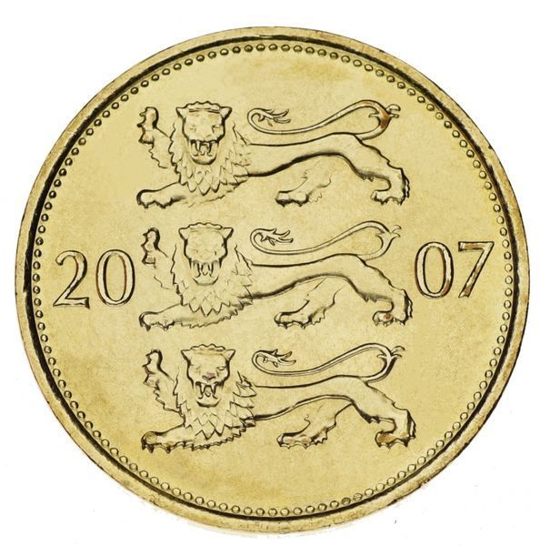 Монета Естонія 50 Сент 2007 UNC М10871 фото