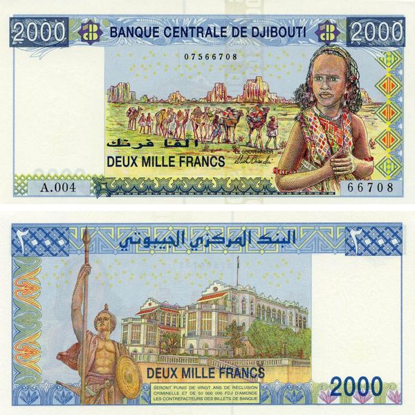 Djibouti 2000 francs 2009 UNC (P43)