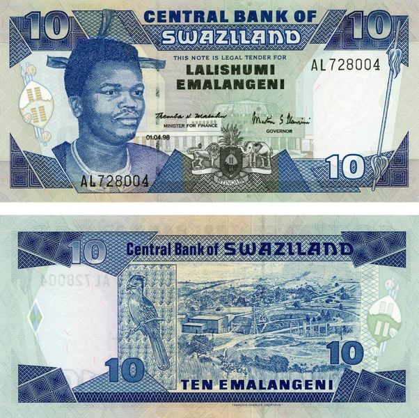 Swaziland 10 Lilangeni 1998 UNC (P24c)