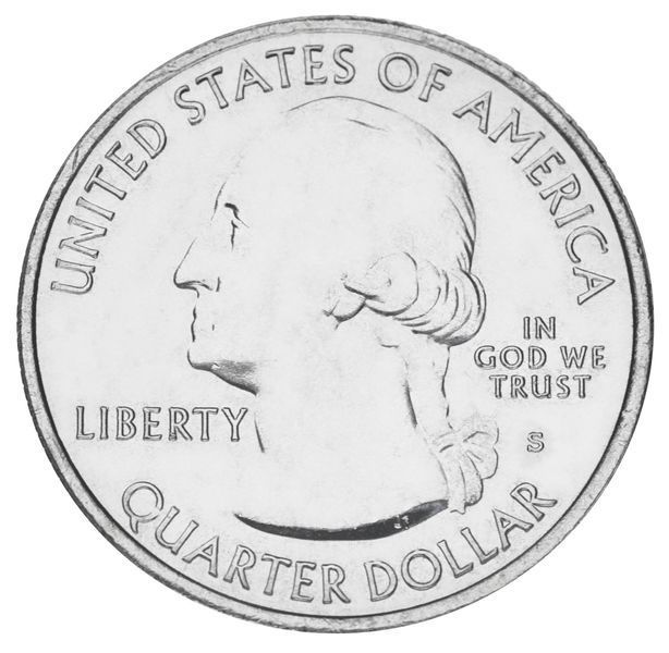 Coin USA 25 cents (quarter) 2013 S National Parks - Mount Rushmore (20th Park) UNC (KM # 546)