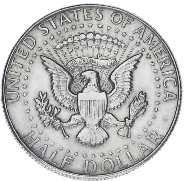 США 50 центів (половина) 1969 Серебро F-VF D Джон Кеннеді М18909 фото