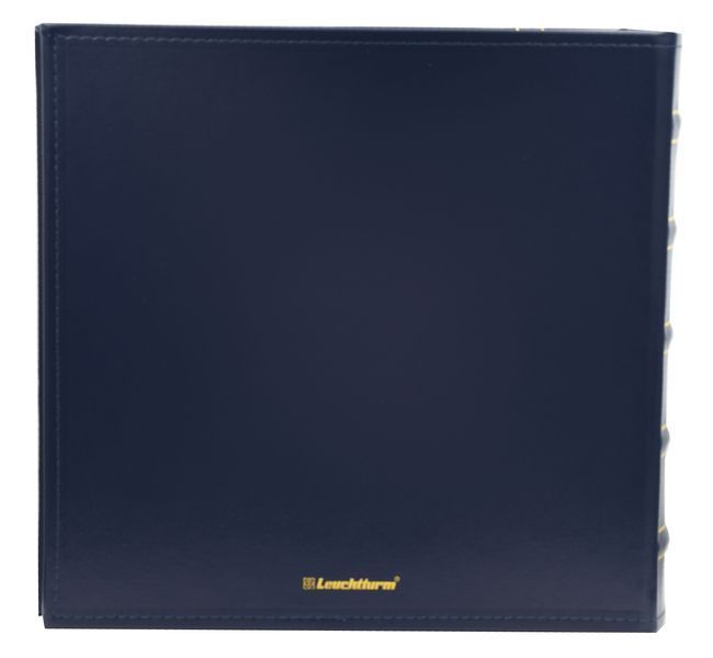 Album for 200 letters and envelopes (50 black sheets) long format blue with Leuchtturm case