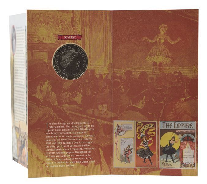 Монета Великобритания 5 фунтов 2001 UNC 100 лет смерти Королевы Виктории в сувенирной упаковке М05893 фото