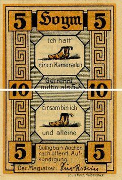 Banknote Germany Notgeld 5 pfennig F-VF Halberstadt