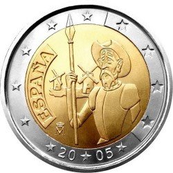 Испания 2 евро 2005 «Дон Кихот» UNC (KM#1063) М00153 фото