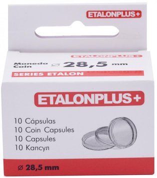 Капсулы для монет 28,5 мм. (10 штук) Etalonplus А14628 фото