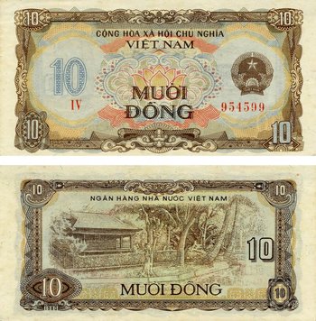 Vietnam 10 dong 1980 AU-UNC (P86)