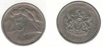 Нігерія 25 кобо 1973 VF (KM#11) М02151 фото