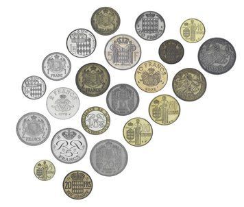Набір монет Монако набір з 23 монет 1945-1991 VF-AU М20626 фото