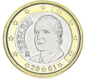 Монета Іспанія 1 євро 2001 Біметал AU-UNC М22001 фото