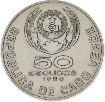 Cape Verde 50 escudos 1977-1980 VF-AU