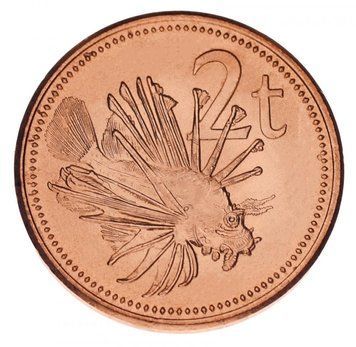 Папуа-Нова Гвінея 2 тойя 2002 UNC Риба (KM#2) М14007 фото