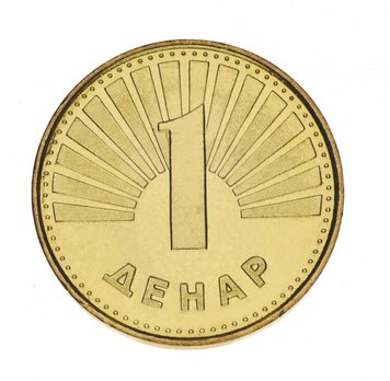 Macedonia 1 denar 2000 UNC (km # 9)