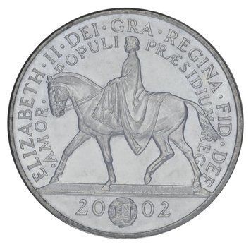 Монета Великобританія 5 фунтів 2002 VF (KM#1024) М05894 фото