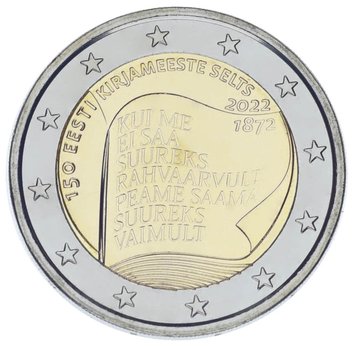 Estonia 2 euro 2022 Bimetal UNC 150th anniversary of the Estonian Literary Society