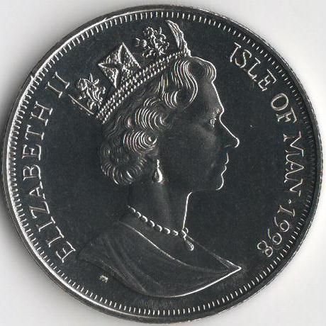 Острів Мен 1 крона 1998 &laquo;Марко Поло.&nbsp;Палац Кублай хана в Пекіні &raquo;UNC (KM#825) М08129 фото
