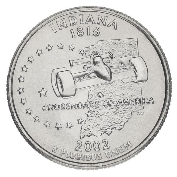 Coin US 25 cents (quarter) 2002 D States and Territories - Indiana UNC (KM # 334)