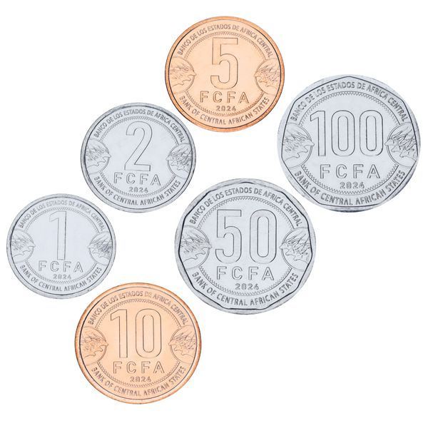 Центральная Африка набор из 6 монет 2024 (2025) UNC 1, 2, 5, 10, 50, 100, франков М22751 фото