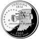 Coin US 25 cents (quarter) 2002 D States and Territories - Indiana UNC (KM # 334)