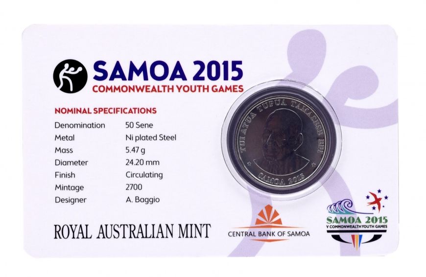 Samoa 50 Seine 2015 UNC Sports Commonwealth Youth Games - Boxing