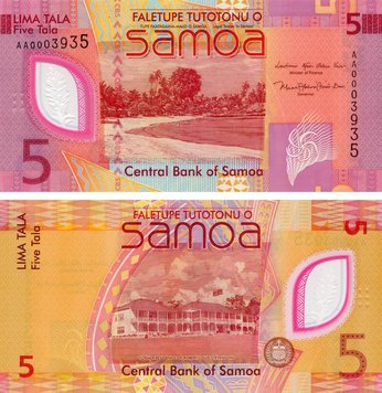 Samoa 5 tala 2023 Polymer UNC (Pnew)