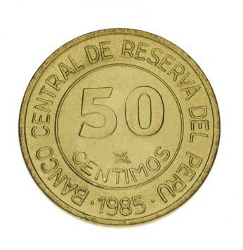 Перу 50 сентимо 1988 VF-AU М15150 фото