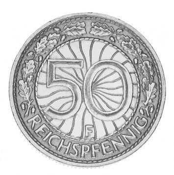 Монета Німеччина 50 пфенігів 1928 F-VF F Веймарська республіка М15498 фото