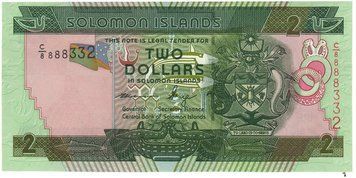 Соломонові острови 2 долари UNC (P13) Б03666 фото