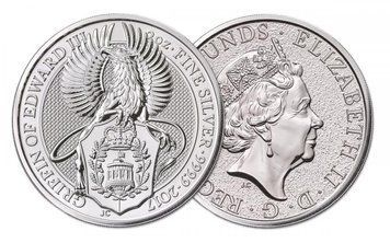 Великобританія 5 фунтів 2017 &laquo;Грифон&raquo; Срібло UNC М05785 фото