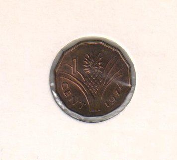 Свазіленд 1 цент 1974 VF (KM#7) М04663 фото