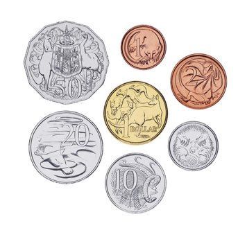 Набор монет Австралия набор из 7 монет 1981-2012 UNC 1, 2, 5, 10, 20, 50 центов, 1 доллар