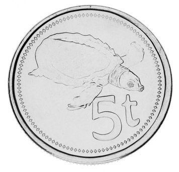 Папуа-Нова Гвінея 5 тойя 2004 UNC Черепаха (KM#3а) М14008 фото