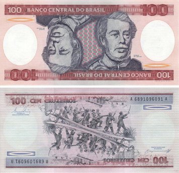 Brazil 100 Cruzeiro 1981-1984 UNC