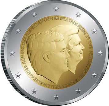 Netherlands 2 euro 2014 "Double portrait" UNC (KM # 356)