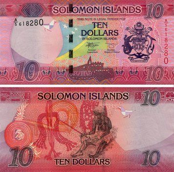 Банкнота Соломонові острови 10 доларів 2017 (2022) UNC (P33(2)) Б18999 фото