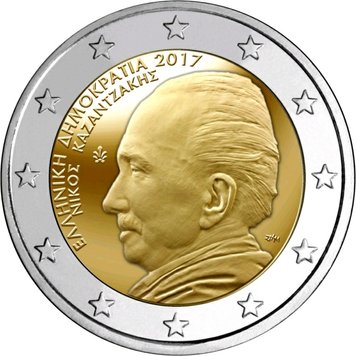 Greece 2 euro 2017 Nikos Kazantzakis UNC