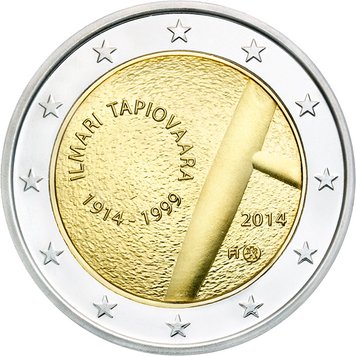 Фінляндія 2 євро 2014 «Ілмарі Тапіоваара» UNC (KM#212) М00254 фото