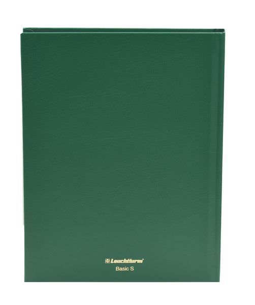 Stamp album (bookcase) 32 pages (16 black sheets) BASIC A5 green Leuchtturm