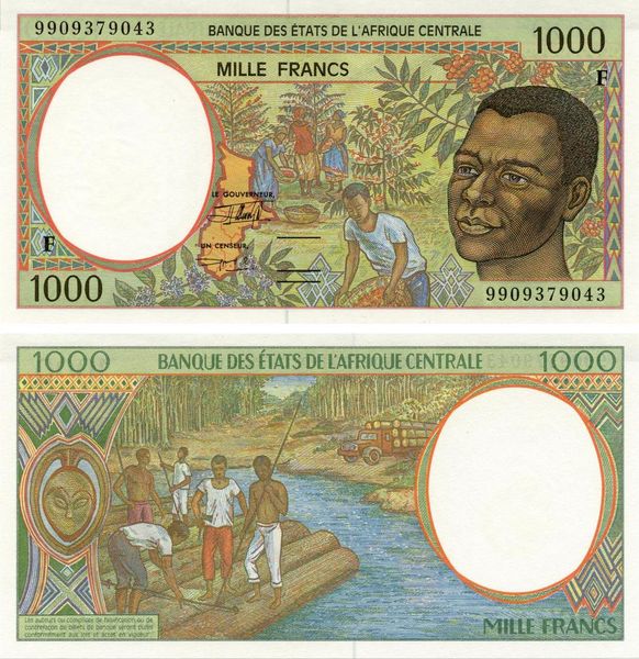 Central Africa 1000 francs 1999 F Central African Republic UNC (P302F)