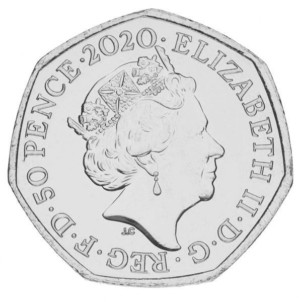 Монета Великобритания 50 пенсов 2020 UNC Выход Великобритании из ЕС - Brexit М15000 фото